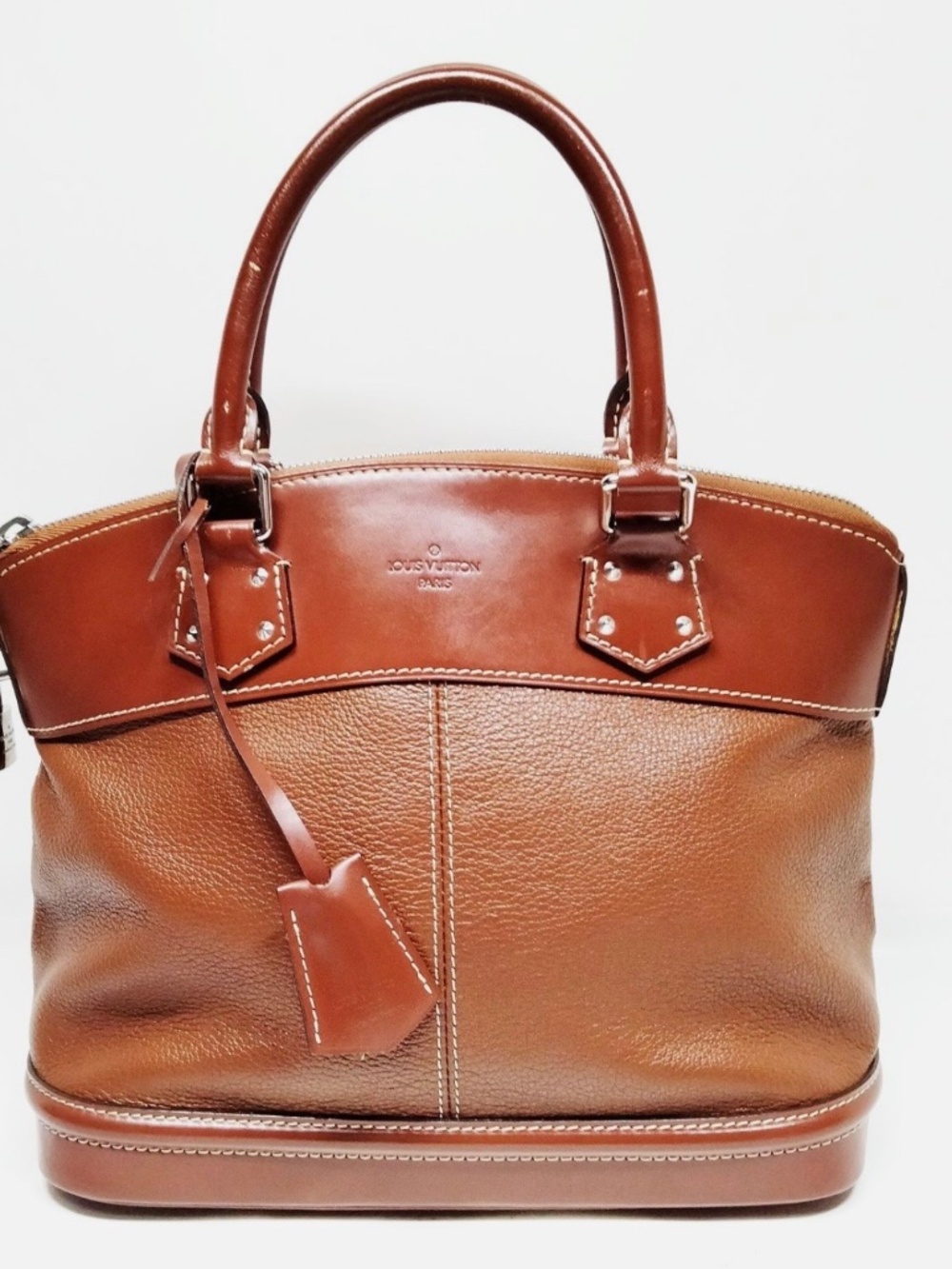 Louis Vuitton Lockit Tote MM Brown Suhali Leather Authentic